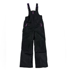 Champion Black Snow Bib with Pink Accents Youth S 6-6X